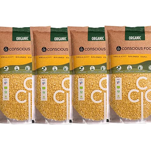 Image of Conscious Food Organic Yellow Mung Dal | Value Pack | Mung Dal - 2kg, Pack of 4 (500g x 4)