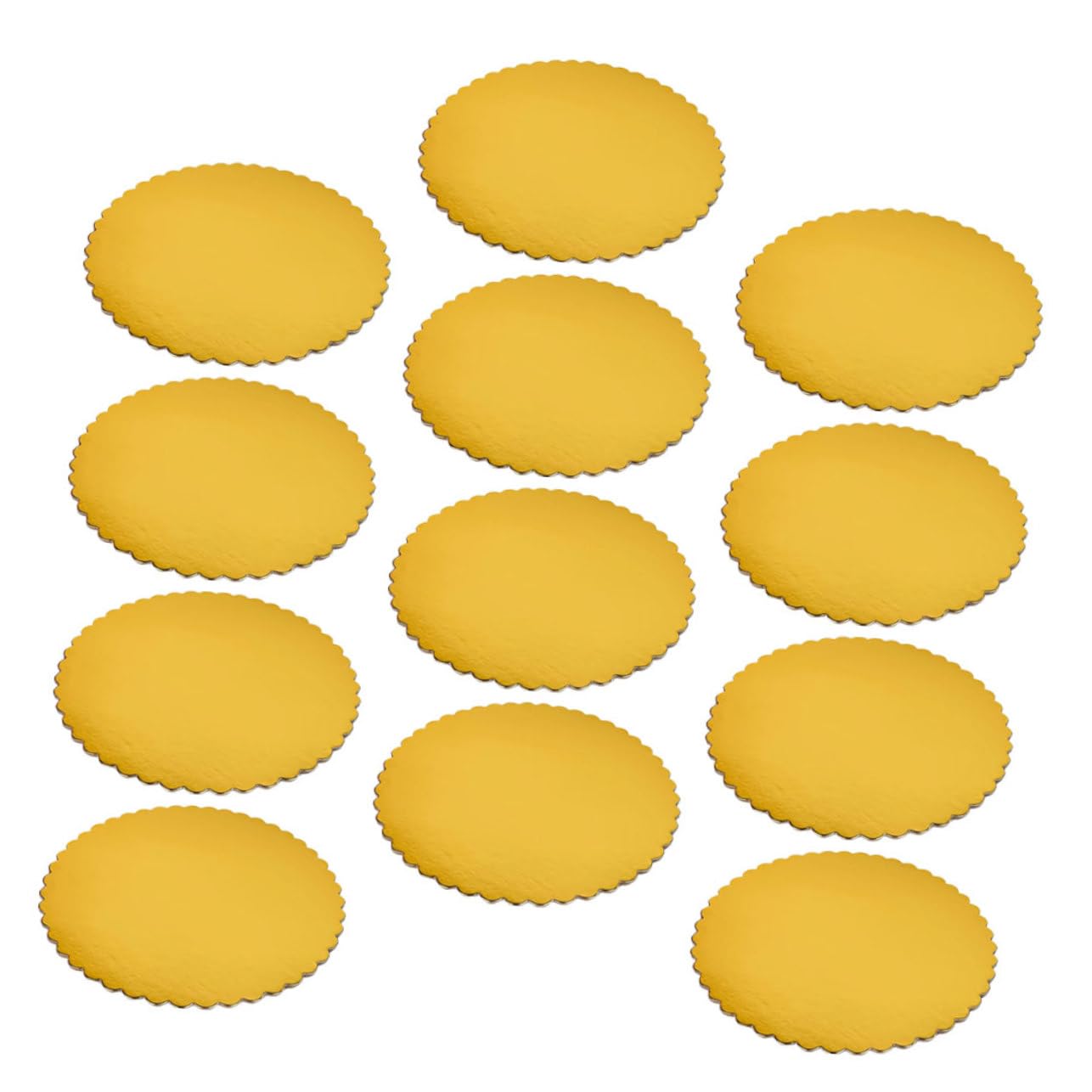 JECOMPRIS 12Pcs Round Cake Boards Sturdy Cake Bases for Weddings Birthdays and Holidays Display Boards for Elegant Desserts Baking Supplies
