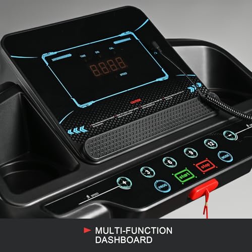 Image of Treadmills for Home Folding Electric Treadmill Portable Treadmills Walking Running Exercise Machine with Multiple Led Display Home & Office Workout Cardio Fitness Machine Black Large Treadmill