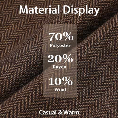 Mens Suit 2 Piece Tweed Herringbone Tuxedo Suit Wedding Suits for Mens Casual Blazer Jacket Pants Set2