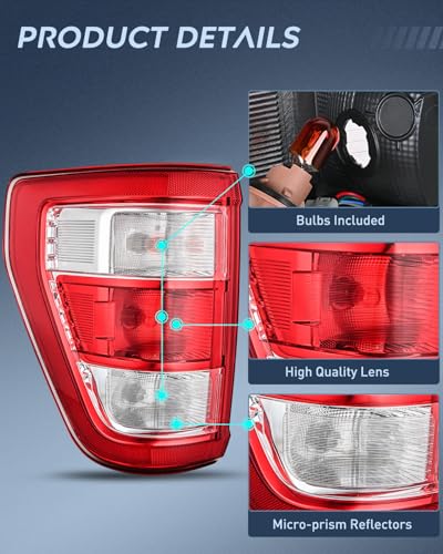 Image of Nilight Taillight Assembly for 2021 2022 2023 Ford F150 XL Pair