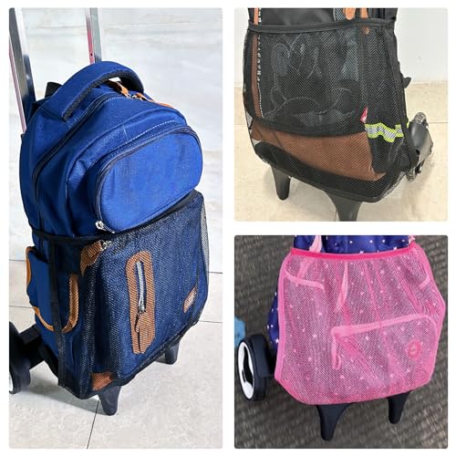 Image of Mesh Fixing Strap for Easy Fastening Backpack to Luggage Handle - Bag Accessory for Securely Attaching Shoulder Bag and Trolley Strap with Plastic Buckle