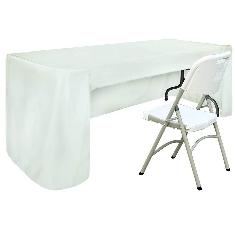 Black Rectangle Tablecloth - 6ft, Washable Polyester -7