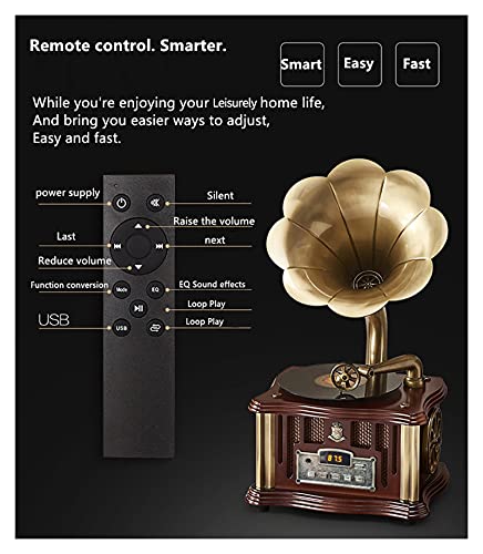 ZSYXM phonographe Gramophone rétro Bluetooth 4.2 Double Piste USB Joueur FÉMININ Télécommande Radio Deux LA CHAÎNE Hi-FI… - Les Beatles, Paul McCartney, John Lennon, RIngo Starr, George Harrison ZSYXM phonographe Gramophone rétro Bluetooth 4.2 Double Piste USB Joueur FÉMININ Télécommande Radio Deux LA CHAÎNE Hi-FI… – Image 8