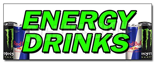 36" Energy Drinks Decal Sticker iced ice Cold Refreshing red Bull Monster amp