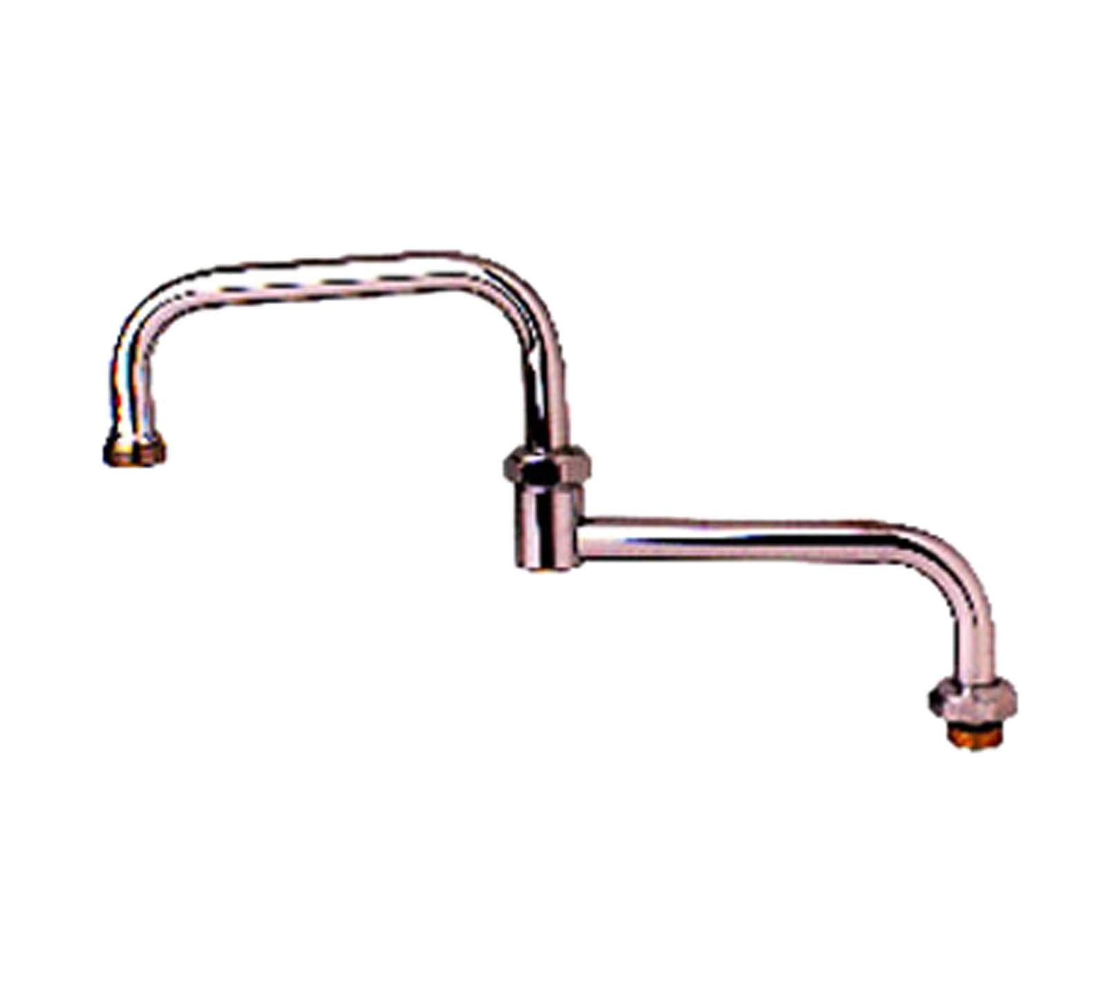 Replacement Part by T&S Brass – 12 in (304.8 mm), Chrome plated brass tubular spouts, Brushed Nickel, Model 066X