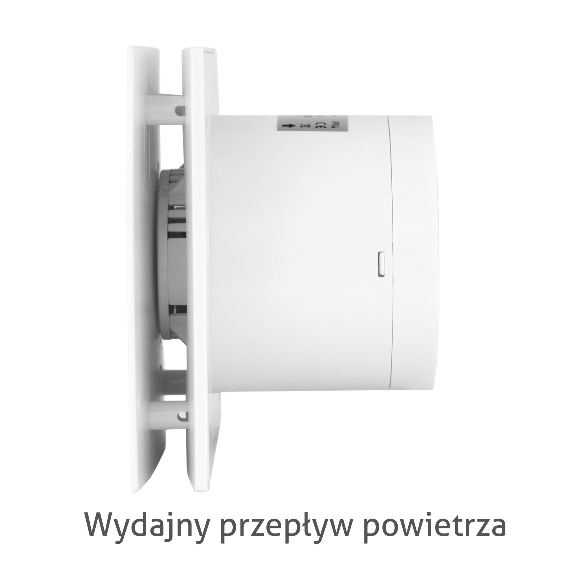 Turbionaire Arte 100 SW wentylator łazienkowy 100 mm, 80 m³/h, Biały, Minimalistyczny design, Cicha, Ochrona przed przeciągiem, Osysanie obwodowe, Ochrona IPX4