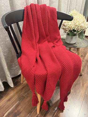 Image of Super Soft & Breathable Christmas Throw Blanket - Red | Classy Throw Suitable for Home Couch, Sofa, Bed Decor & Bedroom | Skin-Friendly & Lightweight All Season Throw