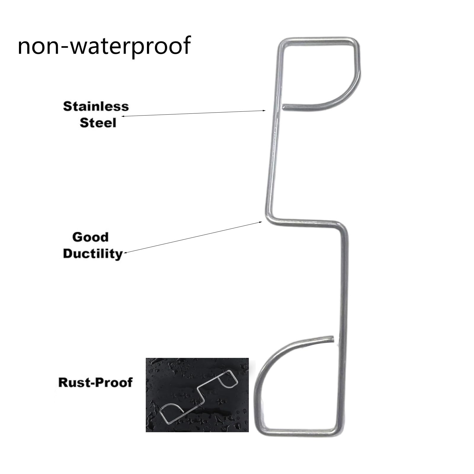 Edelstahl-Zaunpaneel-Keile – 50 Stück, Anti-Rassel-Clips Für Gartenzäune, Einfach Zu Montieren