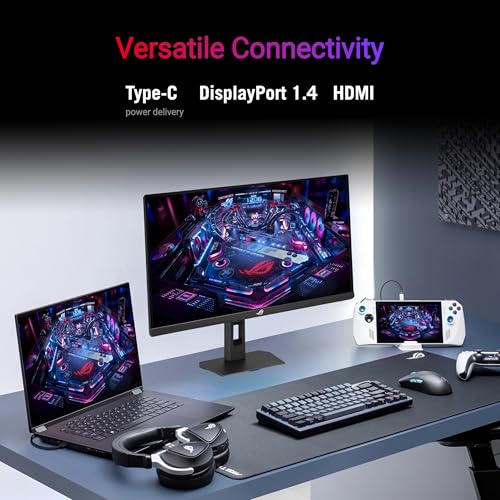 Image of ASUS ROG Strix 27 inch 1440P HDR Gaming Monitor (XG27ACMES) - QHD (2560x1440), 255Hz, 0.3ms, Fast IPS, Extreme Low Motion Blur Sync, G-SYNC Compatible, DisplayWidget, Tripod Hole, Gaming AI, 3 yr warranty