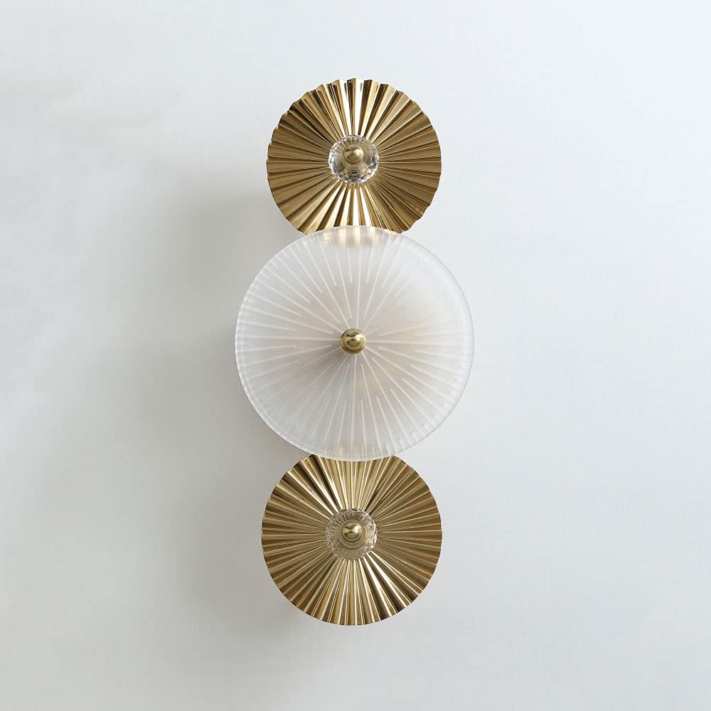 Lampa ścienna, oświetlenie ścienne, szklana lampa ścienna, złoty metalowy kinkiet, nordycka lampa ścienna, geometryczne oświetlenie wewnętrzne, dekoracja domu, lampy naścienne do sypialni