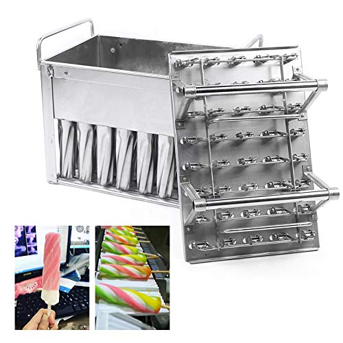 Headery 40Psc Stainless Steel Popsicle Molds with Sticks Ice Cream Mold Ice Pop Mold Commercial Homemade Large Popsicle Maker Popsicle Trays for Home Restaurant Hotel Use(82ml Each)