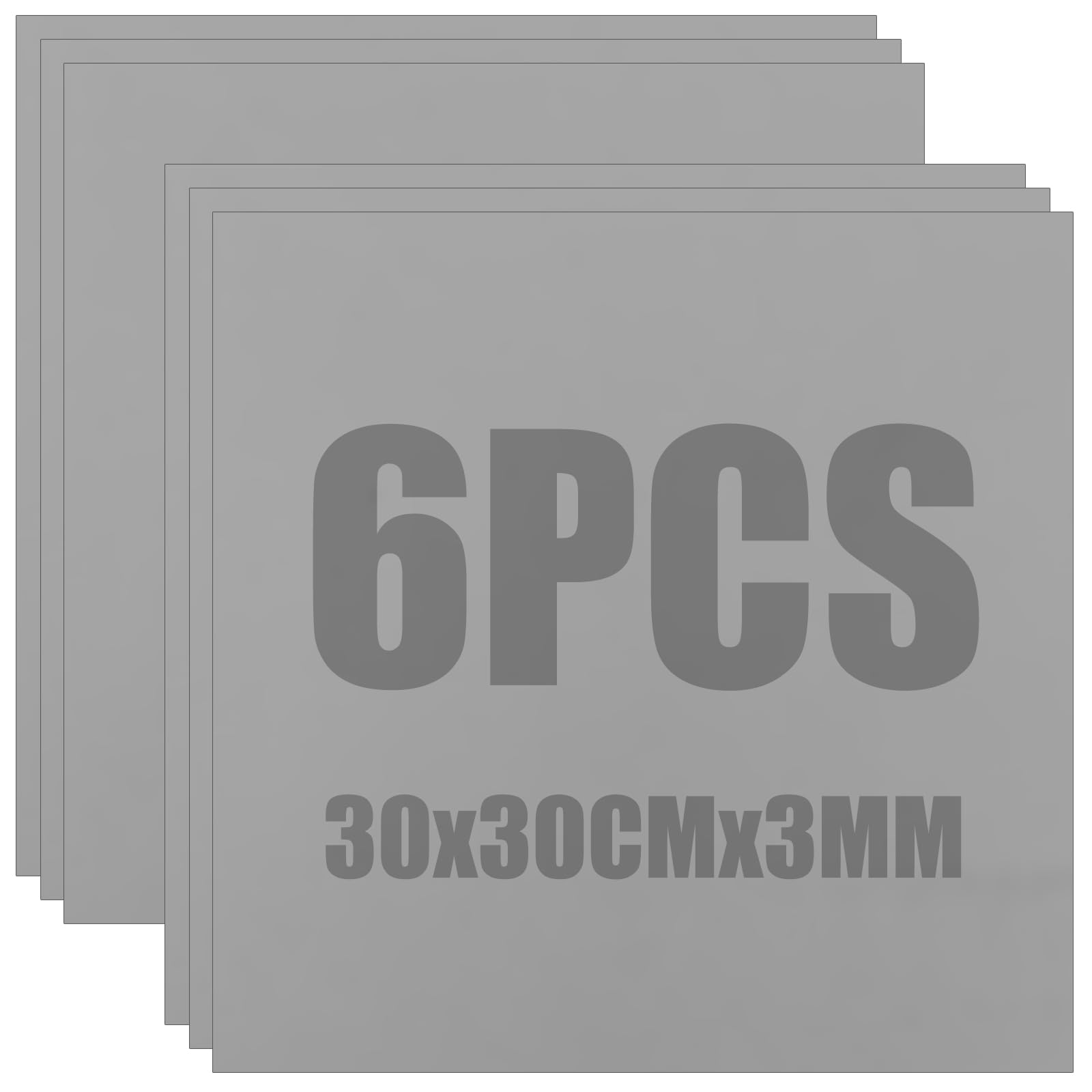 APACALI 6 timbri in gomma laser da 3 mm, 30 x 30 cm, per incisione laser, fondo morbido grigio per inchiostro, blocchi artigianali fatti a mano