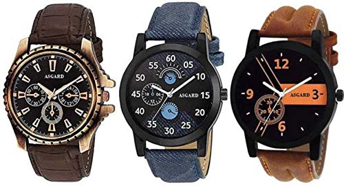 ASGARD New Monster Analog Multicolor Dial Watches for Men, Boys (Combo of 3) (B0744M9CM9) Amazon Price History, Amazon Price Tracker
