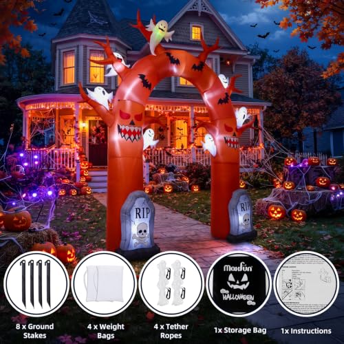 10FT Halloween Inflatable Archway Outdoor Decorations, Giant Blow Ups Arch - image 4