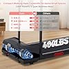 Walking Pad with Handle Bar, 3.5HP Electric Portable Walking Pad Treadmill with Handles, 0.6-10MPH Running Treadmill with Handles for Home Small, Big Screen, 400LBS Capacity