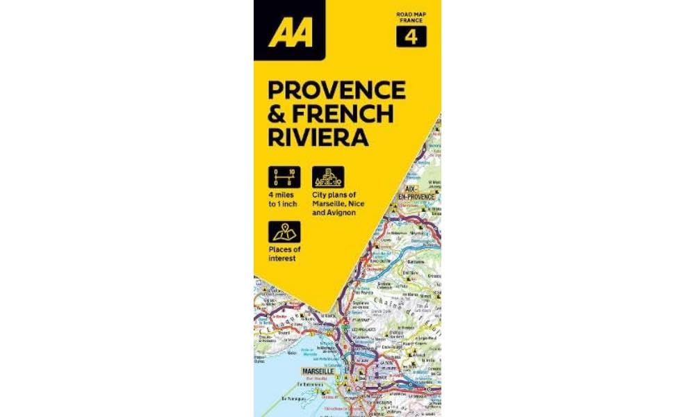 Road Map Provence & French Riviera (AA Touring Map France 04) (AA Road Map France Series 04) Folded Map: 3