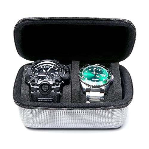 Image of watch travel case (Gray, 2 slot)