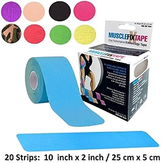 Blue Kinisiology Tape Pre-cut Roll | Physiotherapy chiropractic orthopedic | Kinesio Tex Gold