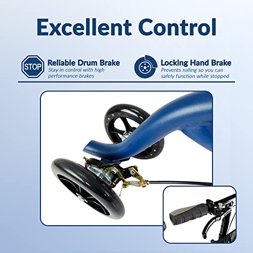 Kneerover Steerable Seated Scooter Mobility Knee Walker Crutches Alternative In Blue #TOP4