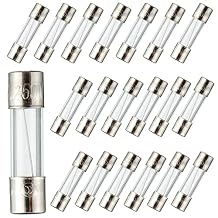BOJACK 5x20mm 10A 10amp 250V 0.2x0.78 Inch F10AL250V Fast-Blow Glass Fuses Pack of 20