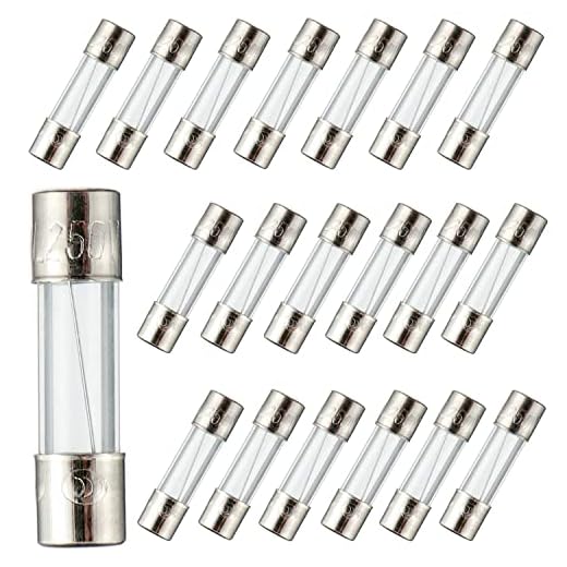 BOJACK F3AL250V 5x20 mm 3 A 250 V Snabbblåsssäkringar 3 amp 250 volt 0,2 x 0,78 tum glaströrelser (paket med 20 st)