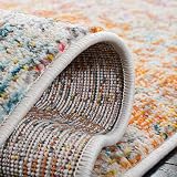 SAFAVIEH Zeitgenössische Teppich für Wohnzimmer, Esszimmer, Schlafzimmer - Madison Collection, Kurzer Flor, Grau und Türkis, 160 X 229 cm