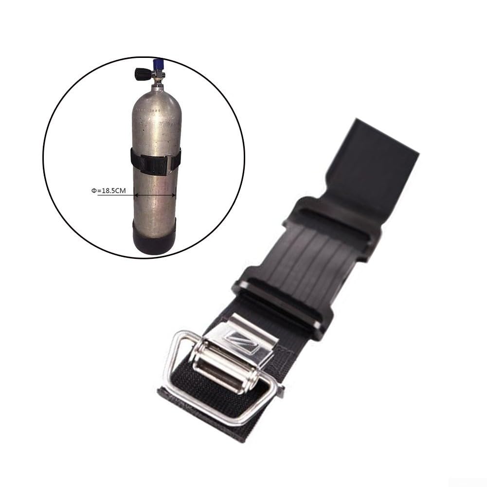 Yhenlovtt Scuba Diving Tank Band Cam Strap with Quick Release Buckle and Sewn-in Anti Slip Pad, Adjustable Nylon Webbing with 304 Stainless S