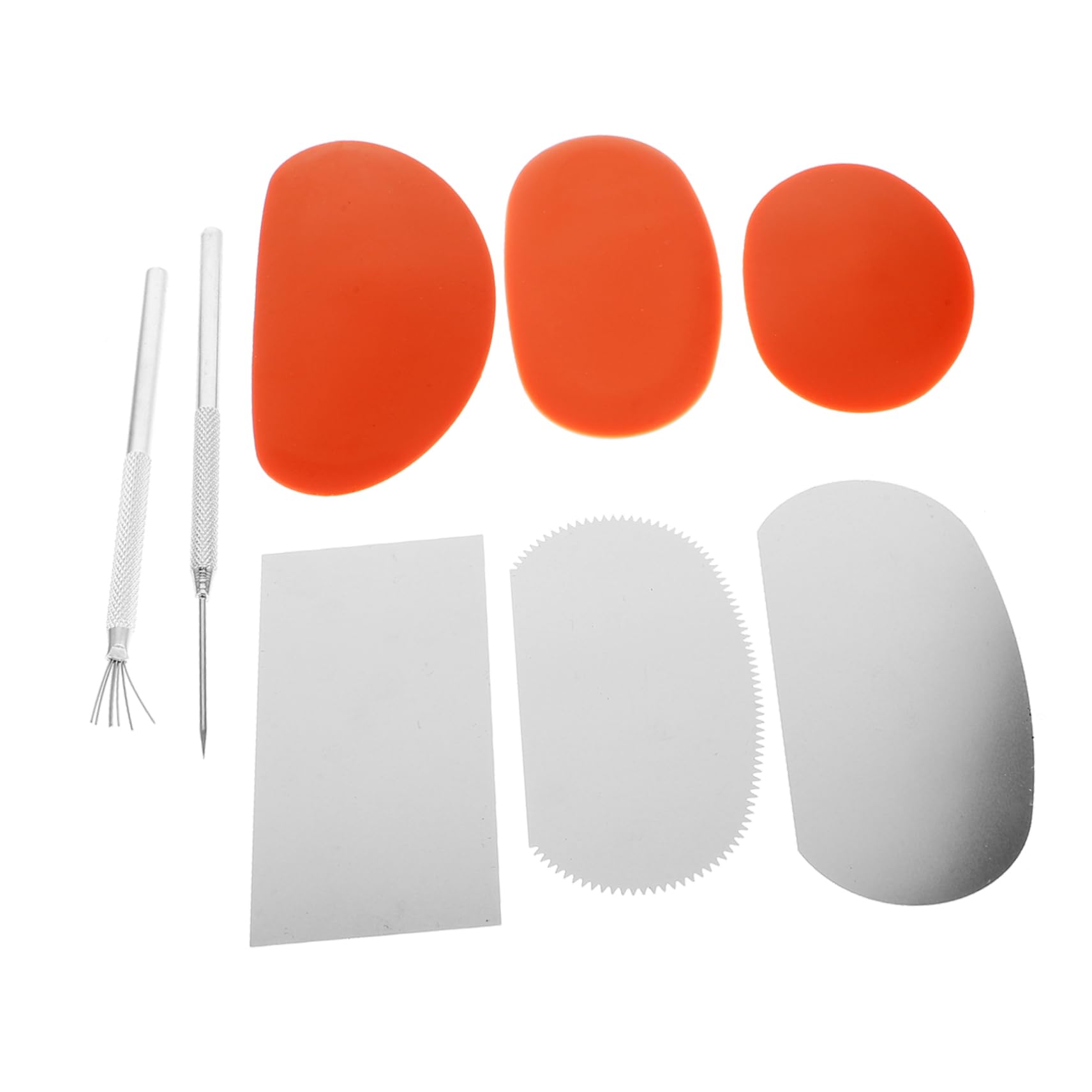 Gadpiparty 4 Ensembles Ensemble d'outils de poterie Forme Hé Trousse kit d'outils de poterie pour Outil de Sculpture d'argile Outils d'artisanat en pâte polymère Métal