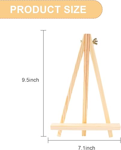 Miniatura 2 de Juego de 12 caballetes de madera para exhibición, caballete de 9.5 x 7 pulgadas, soporte de caballete de mesa, lienzo alto de madera, caballetes de