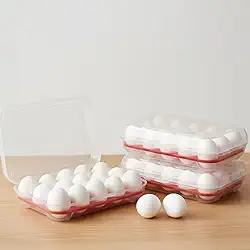 Porta Ovos Transparente Para 15 Unidades Resistente Com Tampa Abre e Fecha Empilhável