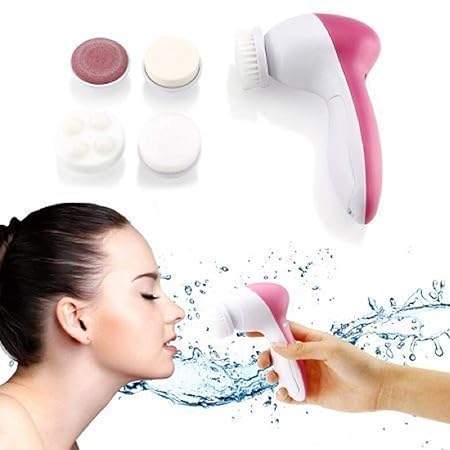 R A products Beauty Care Brush Deep Clean 5-In-1 Portable Electric Facial Cleaner Multifunction Massager Relief,facial massager,facial massager machine for face,facial massager machine