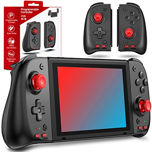 Kydlan with Turbo Motion Control Upgraded Replacement for Nintendo Switch Controllers Joy-con , Curved-designed for Nintendo Switch Controller Joycon, Programmable for Switch Controller Joy con Gift
