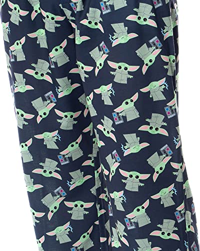 Star Wars Men's The Mandalorian The Child Grogu Cartoon Sleep Pajama Set4