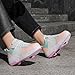 HSQ Roller Skate Shoes for Girls Kids Detachable Wheeled 2 in 1 Skating Shoes with Wheels Fashion Sneaker Ages 5-8,8-12 Size Little Kid 3