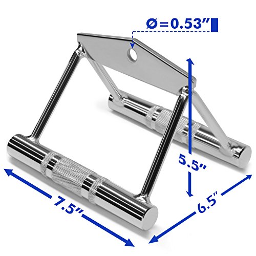 A2ZCARE T-Bar Row Plate Post Insert Landmine - 360° Swivel for Easy Use in Small Spaces - Great for Back Exercises (Combo T-Bar Row Plate Post Insert + V Handle) - Thumbnail 4