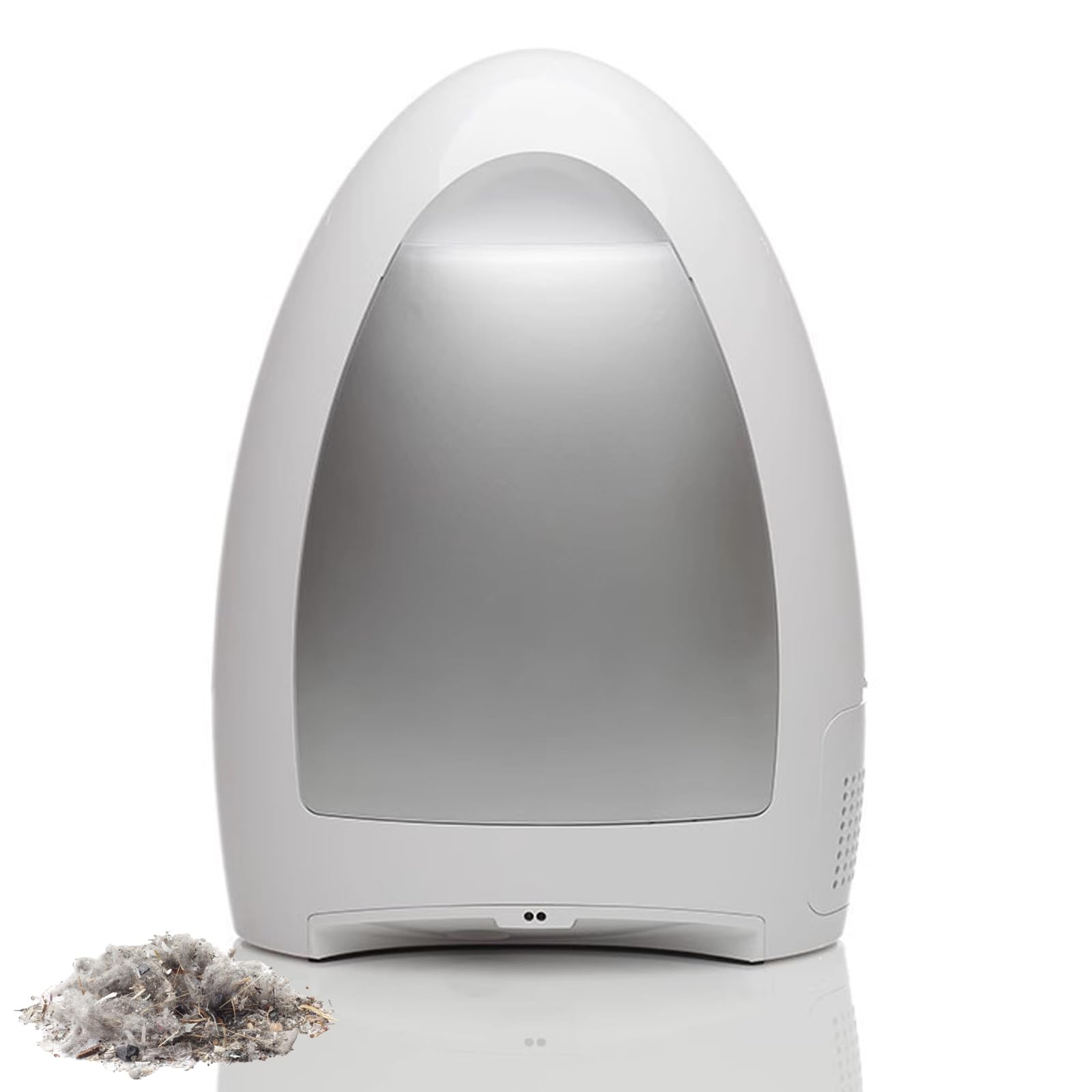 FHRKA Touchless Vacuum Automatic Dustpan, 1000W Corded Canister Vacuum, Barbershop Electric Trash Can for Sweeping Salon (White)
