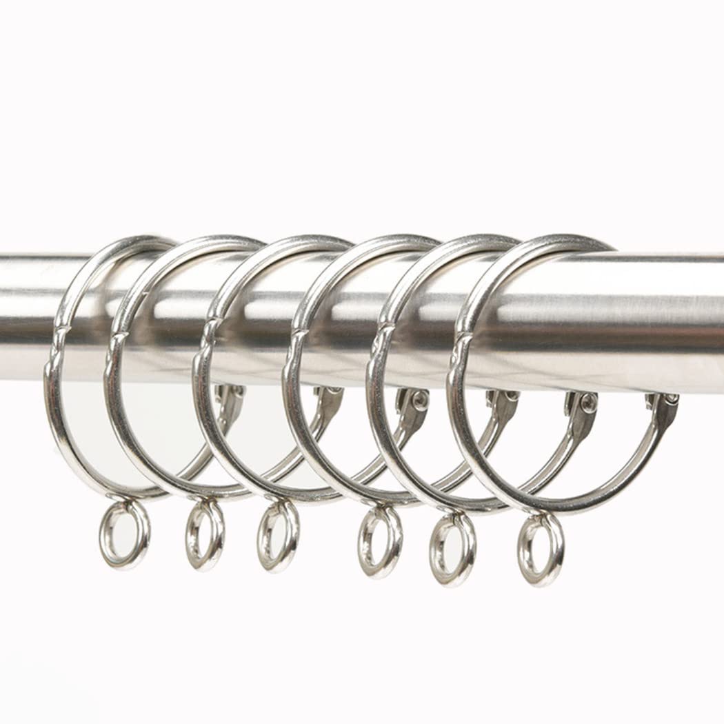 Lot de 40 anneaux de rideaux en métal pour rideaux et tringles à rideaux - Diamètre intérieur : 50 mm