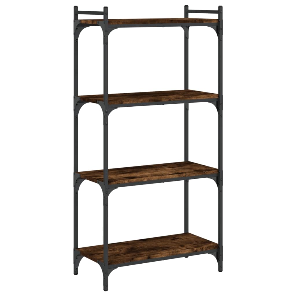 Homgoday Libreria a 4 ripiani, scaffalatura per ufficio, scaffalatura portaoggetti, gambe regolabili, per soggiorno, studio, ufficio, incenso, 60 x 30 x 120 cm, materiale in legno