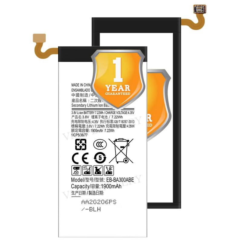 Image of Original EB-BA300ABE Battery Compatible for Samsung Galaxy A3 (SM-A300F) - (1900mAh) - 1 Year Warranty K7