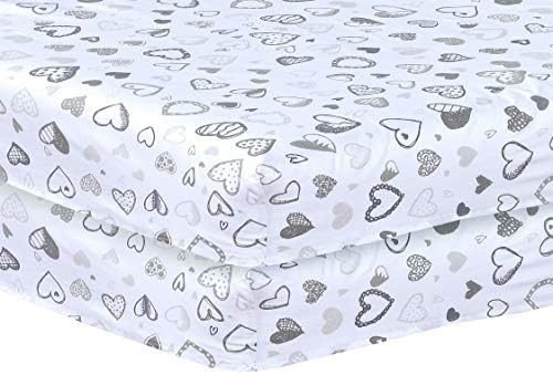 DTEX HOMES 2 x Cot Bed Sheets Super Soft Breathable Polycotton Fitted Sheet 120 x 60 cm (White)