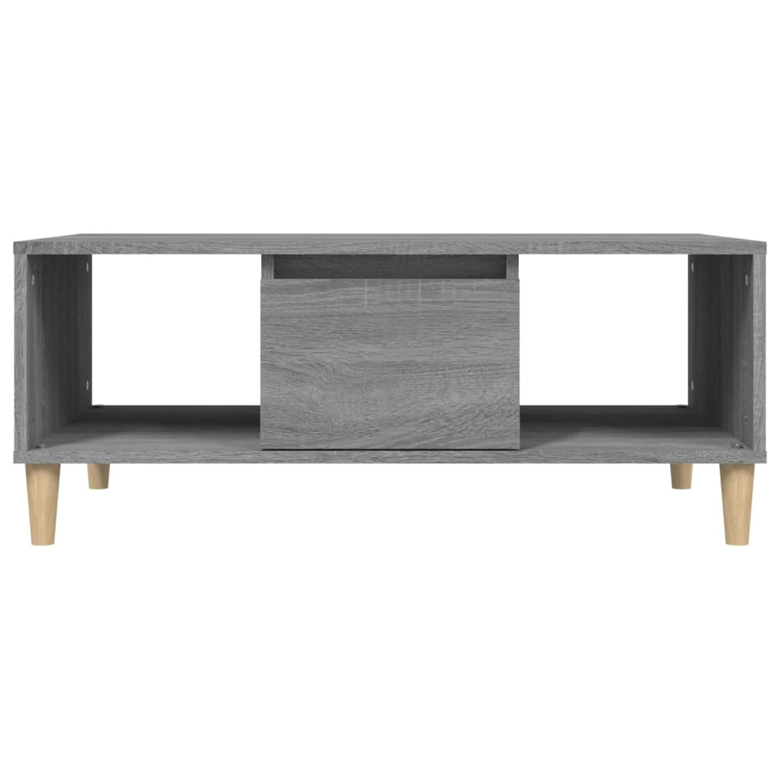 Homgoday Table basse grise Sonoma 90 x 50 x 36,5 cm, table d'appoint en bois d'ingénierie, table d'appoint pour salon, salle de réception d'invités, chambre à coucher et mobilier de bureau