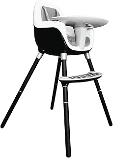 Bumbo Baby Highchair with Saftey Harness and Removable Tray - Portable and Convertible High Chair for Baby - Suitable for Ages 6 Months to 3 Years - Easy to Clean and Assemble - Cool Grey