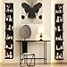 LitaEther Versatile 7 Tier Wall Shelf Unit,Black Lack Wall Shelf,Display Floating Shelf with LED Remote Control Light