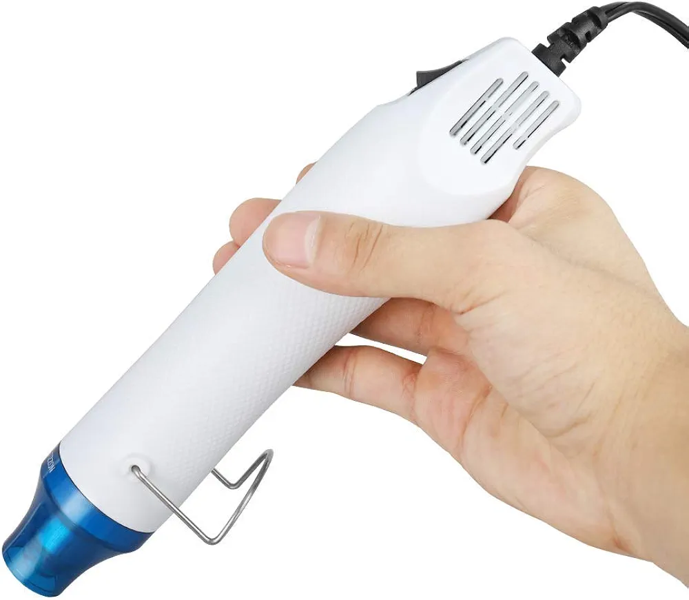 Dewsshine ABS Portable Mini Electric Heating Nozzle Hot Air Gun Multi-Purpose Professional Heat Pen (White)