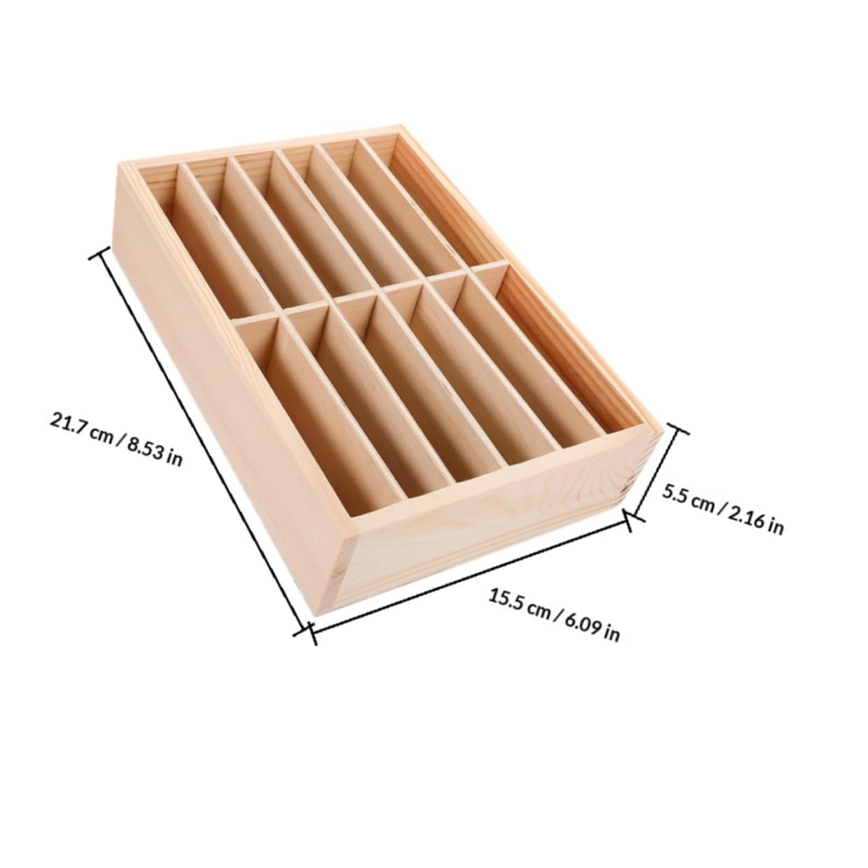 Cabilock Organizer per Cellulare da Ufficio in Legno 12 Slot, Supporto per Telefono da Tavolo Compatto, Scatola Portaoggetti per Cellulare per Aula e Sala Riunioni, Set 2 Pezzi