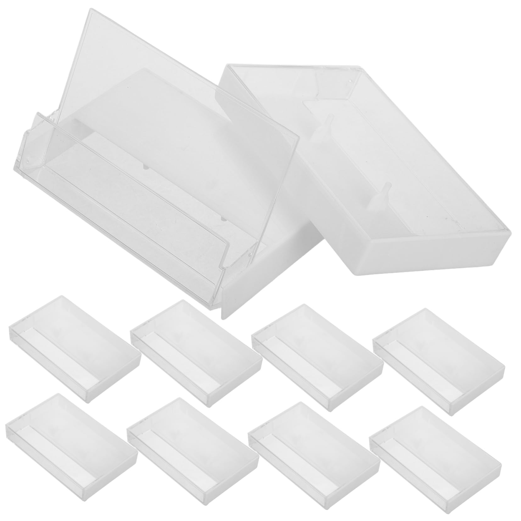 ABOOFAN 10Pcs Vintage Audio Cassette Tape Storage Box Organizer for Tapes Crystals Jewelry Retro Design with Craftsmanship for Collectors