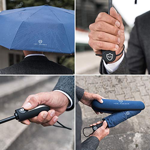VON HEESEN® Paraplu stormbestendig tot 140 km/h - incl. paraplutas & reisetui- zakparaplu met automatisch open-mechanisme, klein, licht en compact, teflon coating, windbestendig, stabiel - Image 8