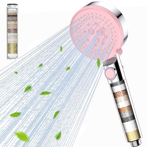 Gritin Duschkopf mit Filter, Rosa