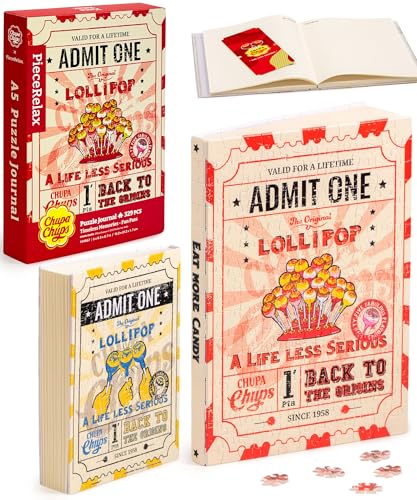 Chupa Chups X PieceRelax A5 Book Cover Puzzles for Adults - Timeless Memories - Fun Pass Unique Gift & Home Décor with Plastic Jigsaw Puzzle Artwork for Notebook [YA1067]